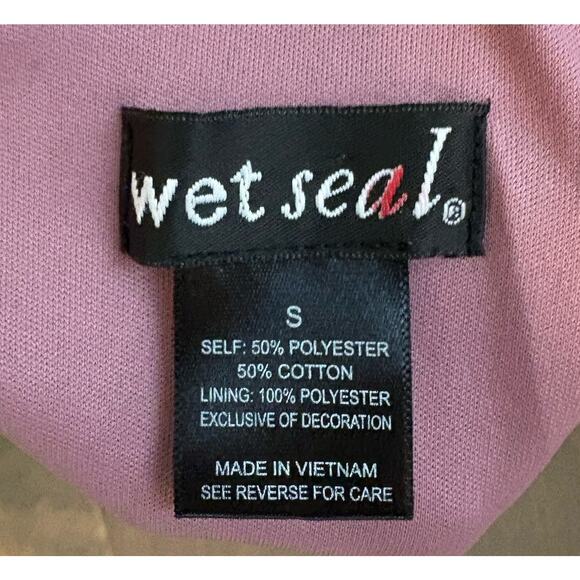 Wet Seal Mesh Overlay Y2K Halter Tank S Pink Fairy Coquette Bloom Dainty Lace - Picture 2 of 11